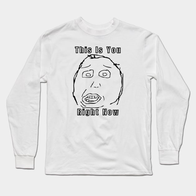 Meme Herp This Is You Right Now Long Sleeve T-Shirt by Ralen11_